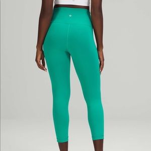 LULULEMON wunder train high rise crop 23” Maldives 6 leggings